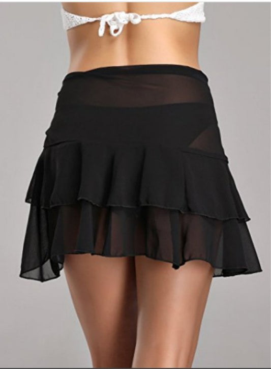 Short Chiffon Hip Skirt