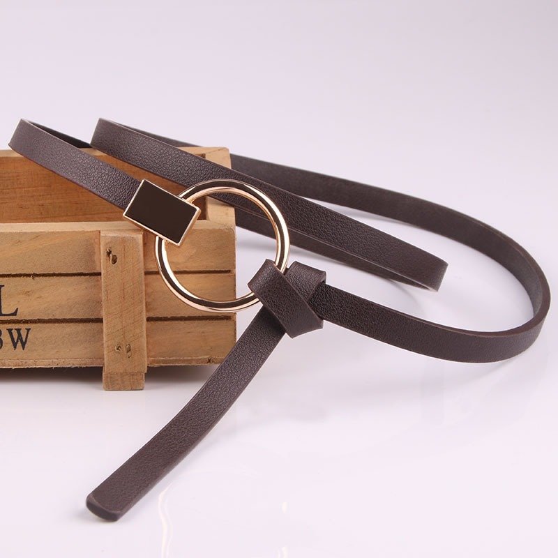 Knotted Belt With Round Buckle