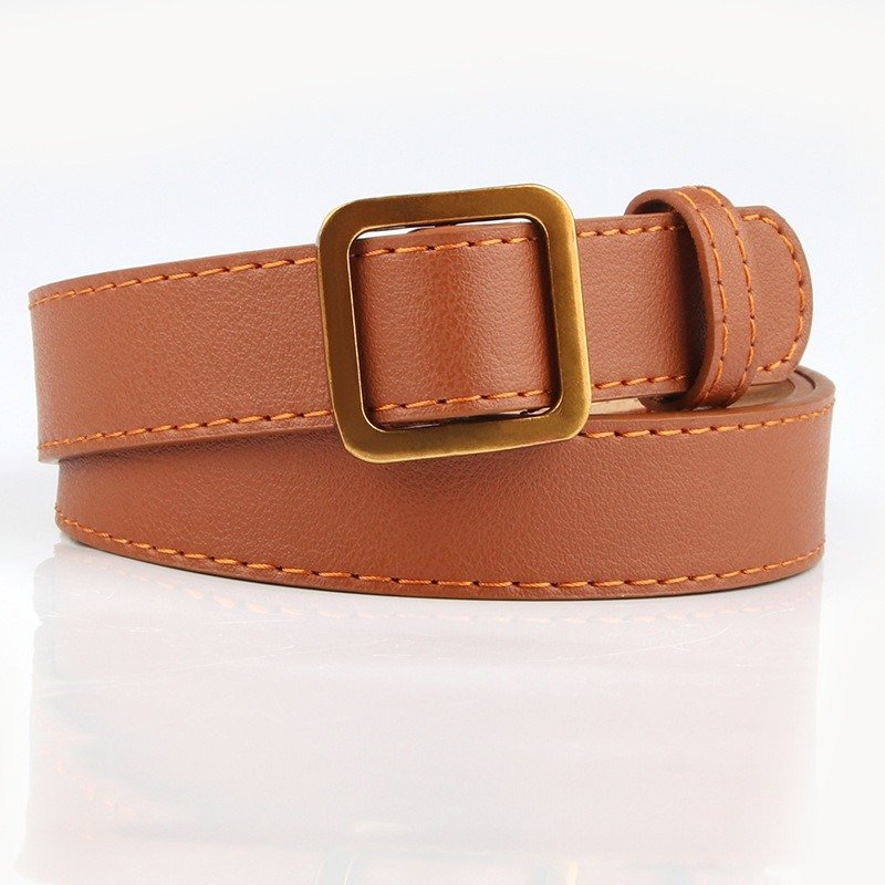 Wide Belt with Square Buckle