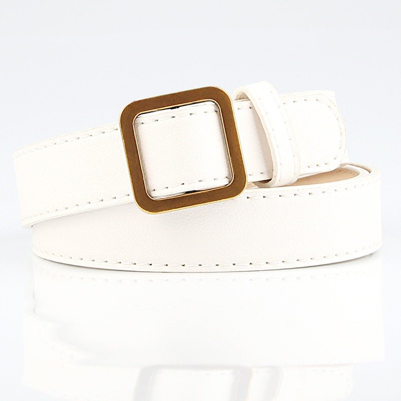 Wide Belt with Square Buckle