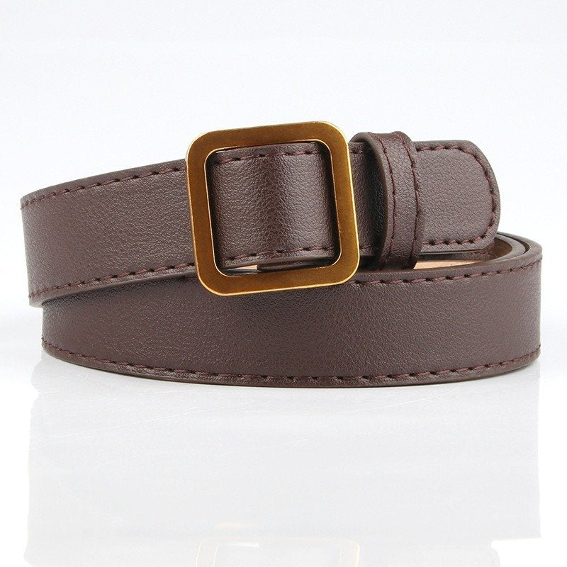 Wide Belt with Square Buckle