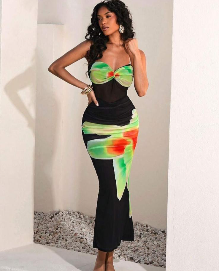 Honolulu strapless Maxi dress