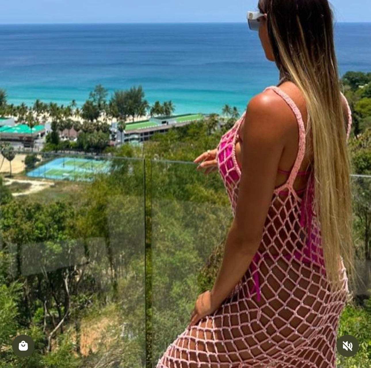 Madison Crochet Short Dress