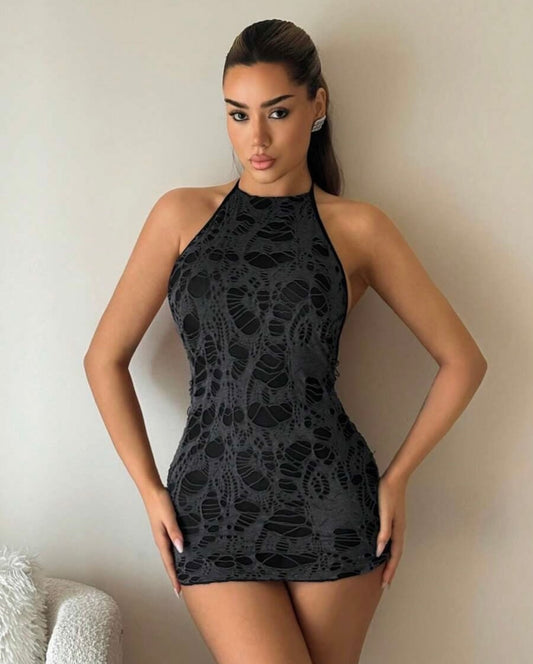 Jennifer halter mini dress