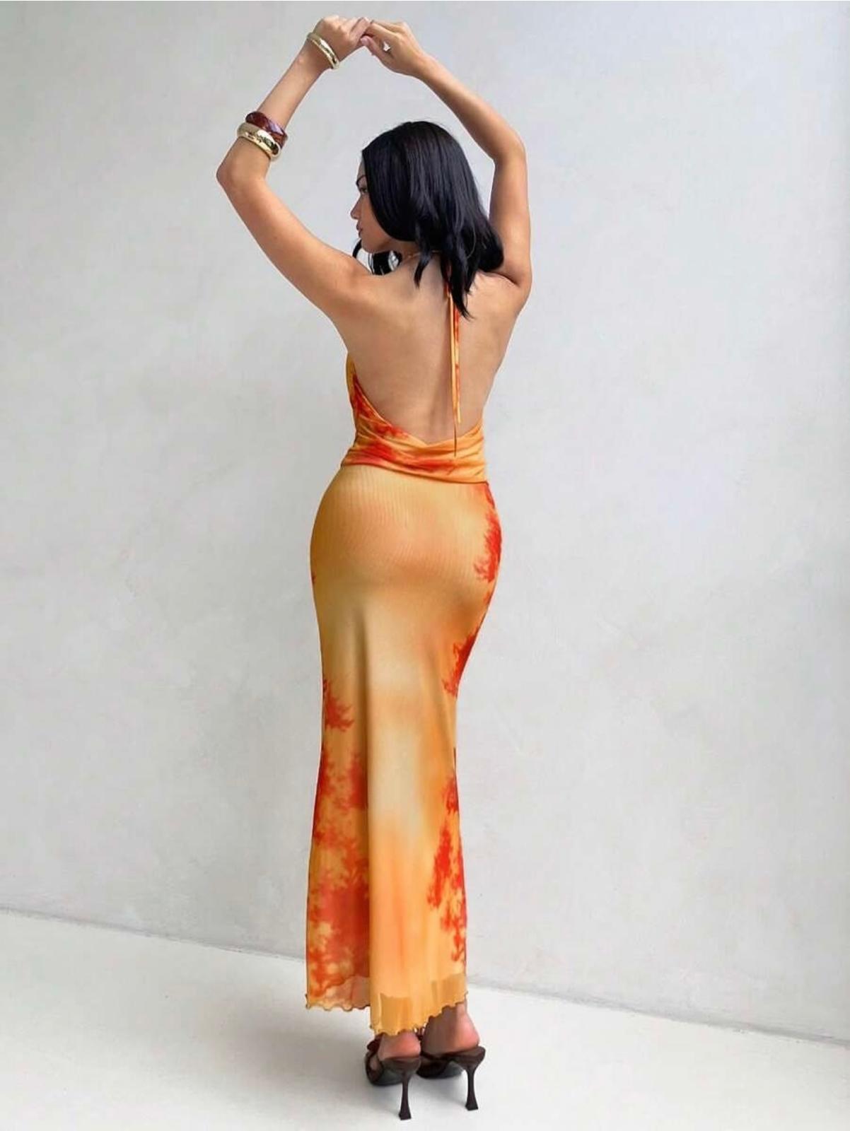 Waimea flowers long dress