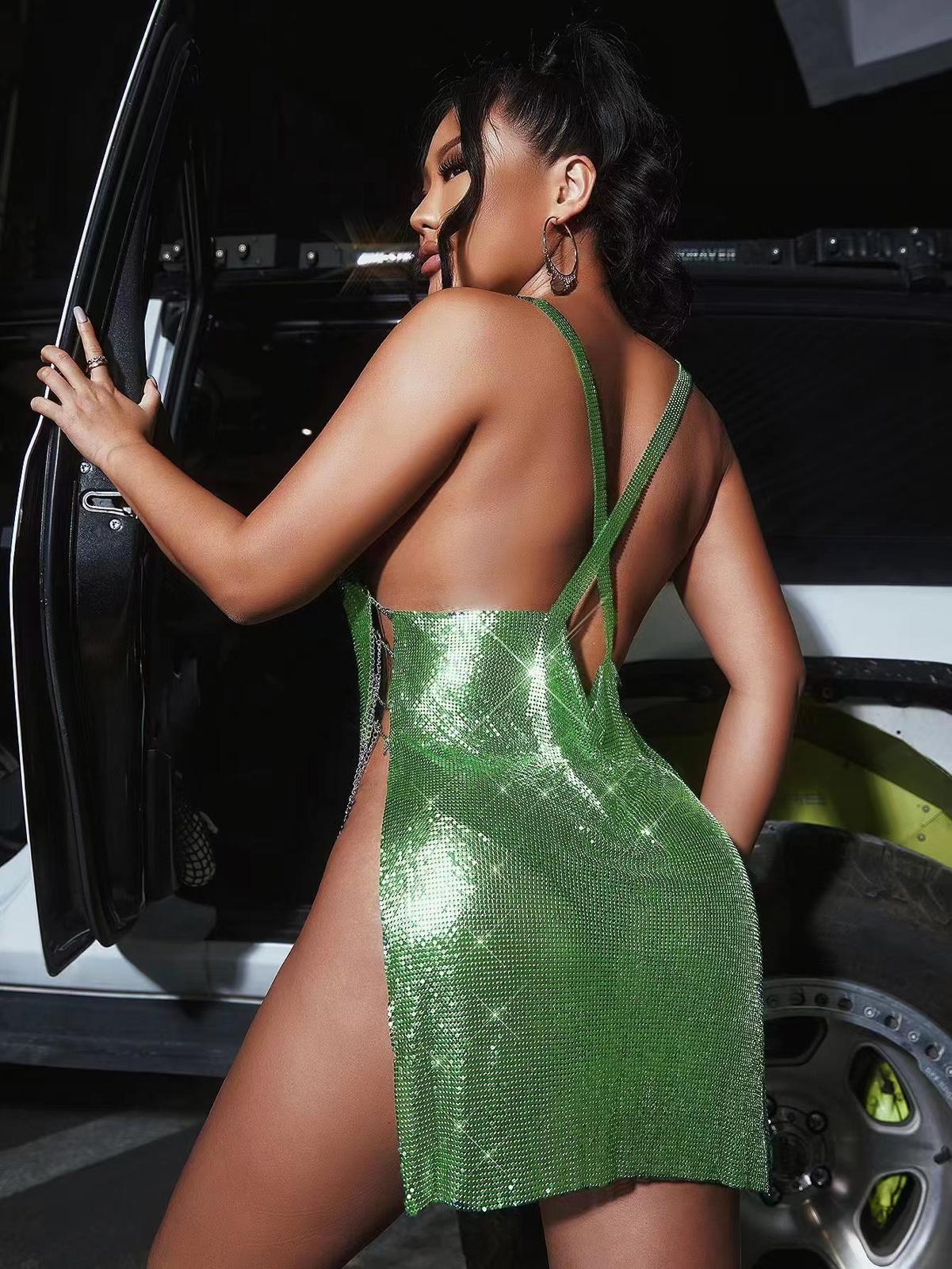 Lasary Night Out Metalic Mini Dress