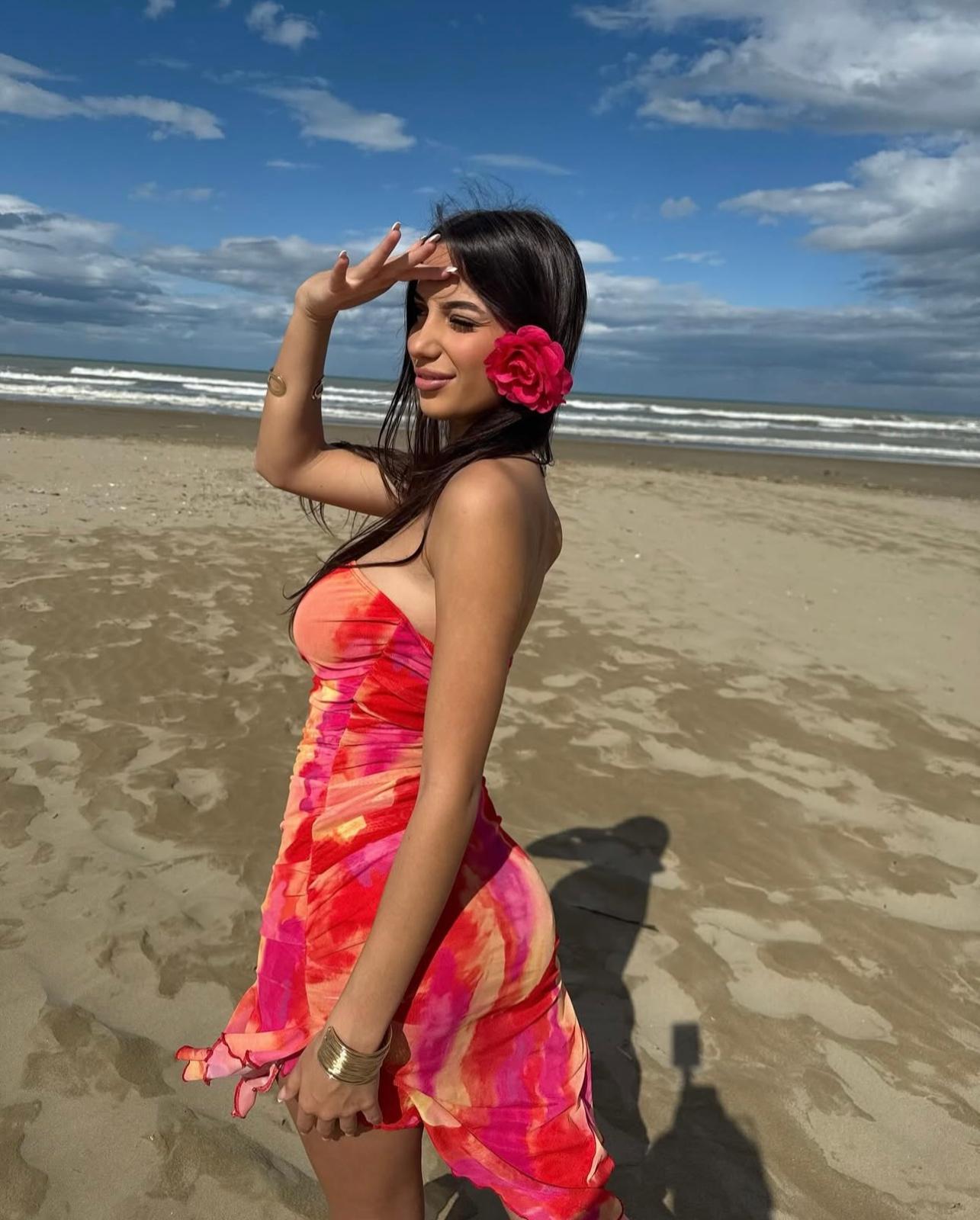 Rufina open back ruffles dress