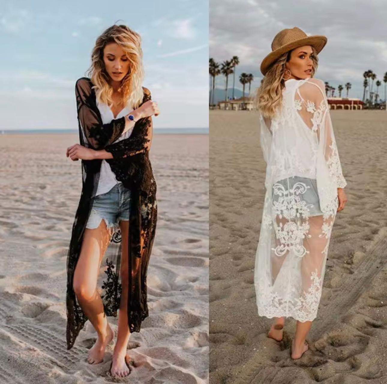 UCVOGUE lace sexy long coverup