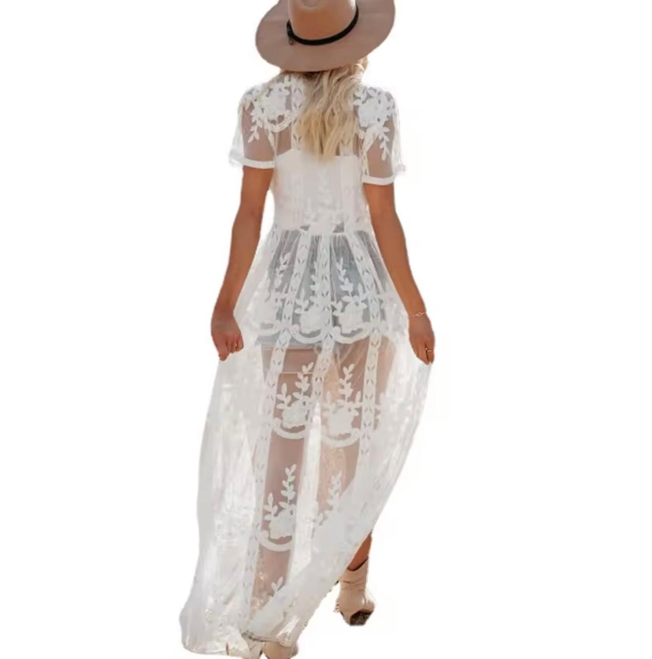 UCVOGUE lace sexy long coverup