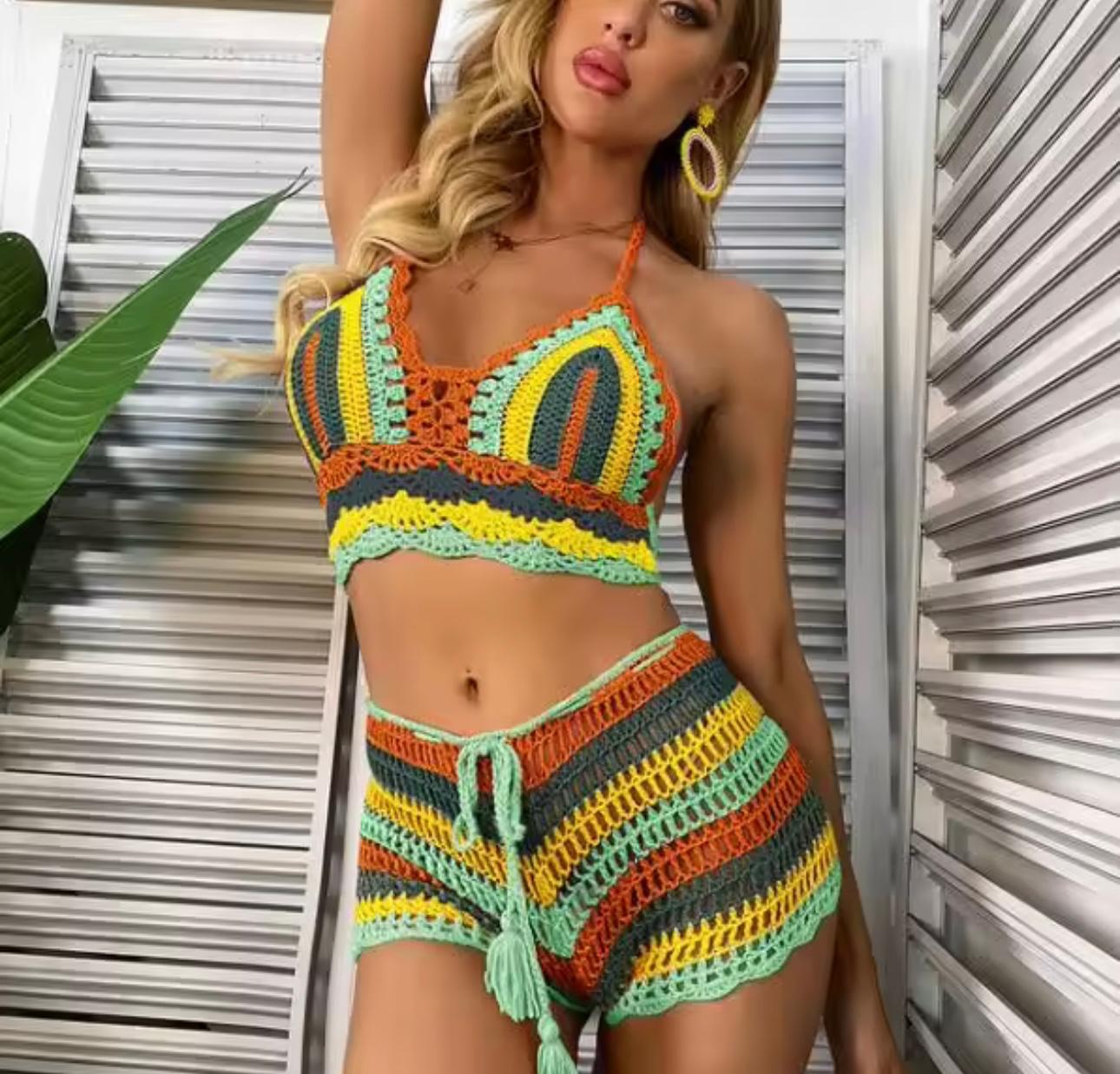Britney Crochet Short Set