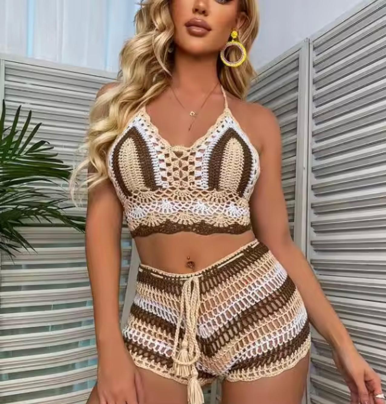 Britney Crochet Short Set