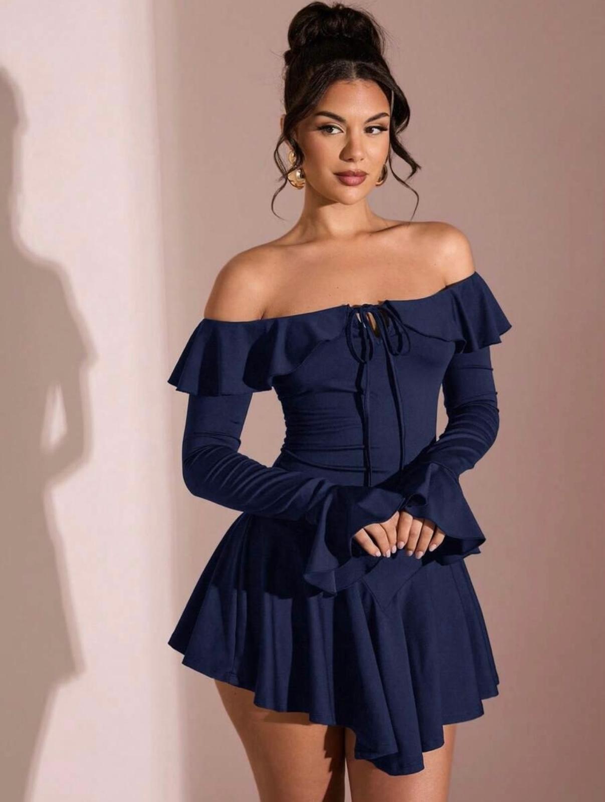 UCVOGUE Ruffles mini dress