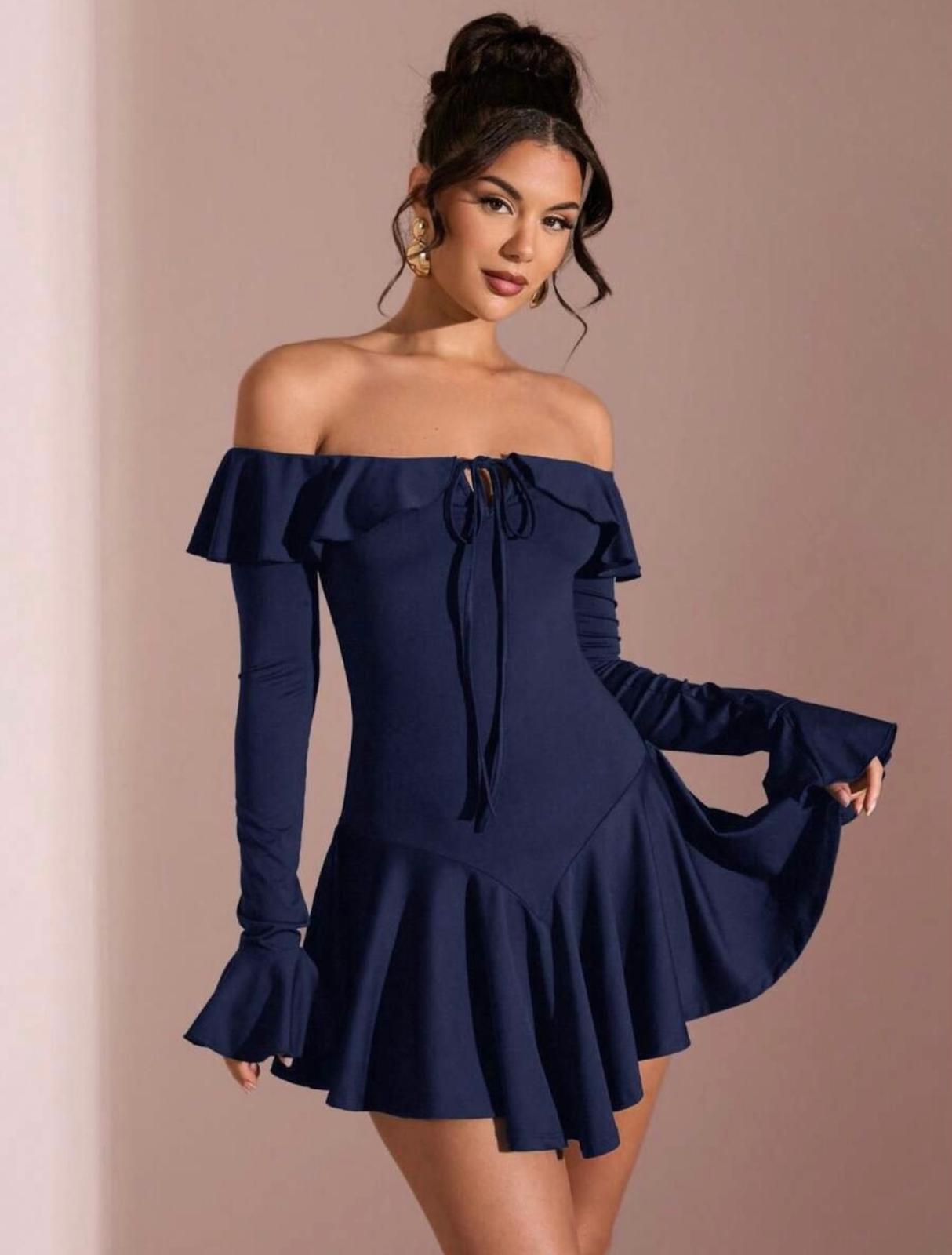 UCVOGUE Ruffles mini dress