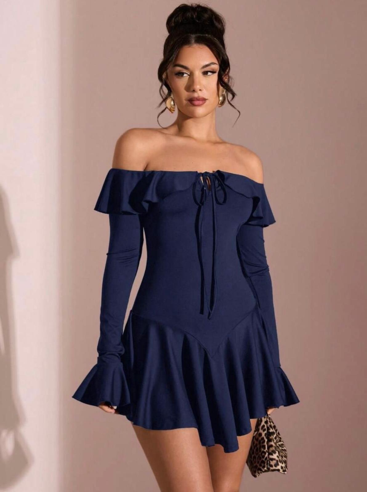 UCVOGUE Ruffles mini dress