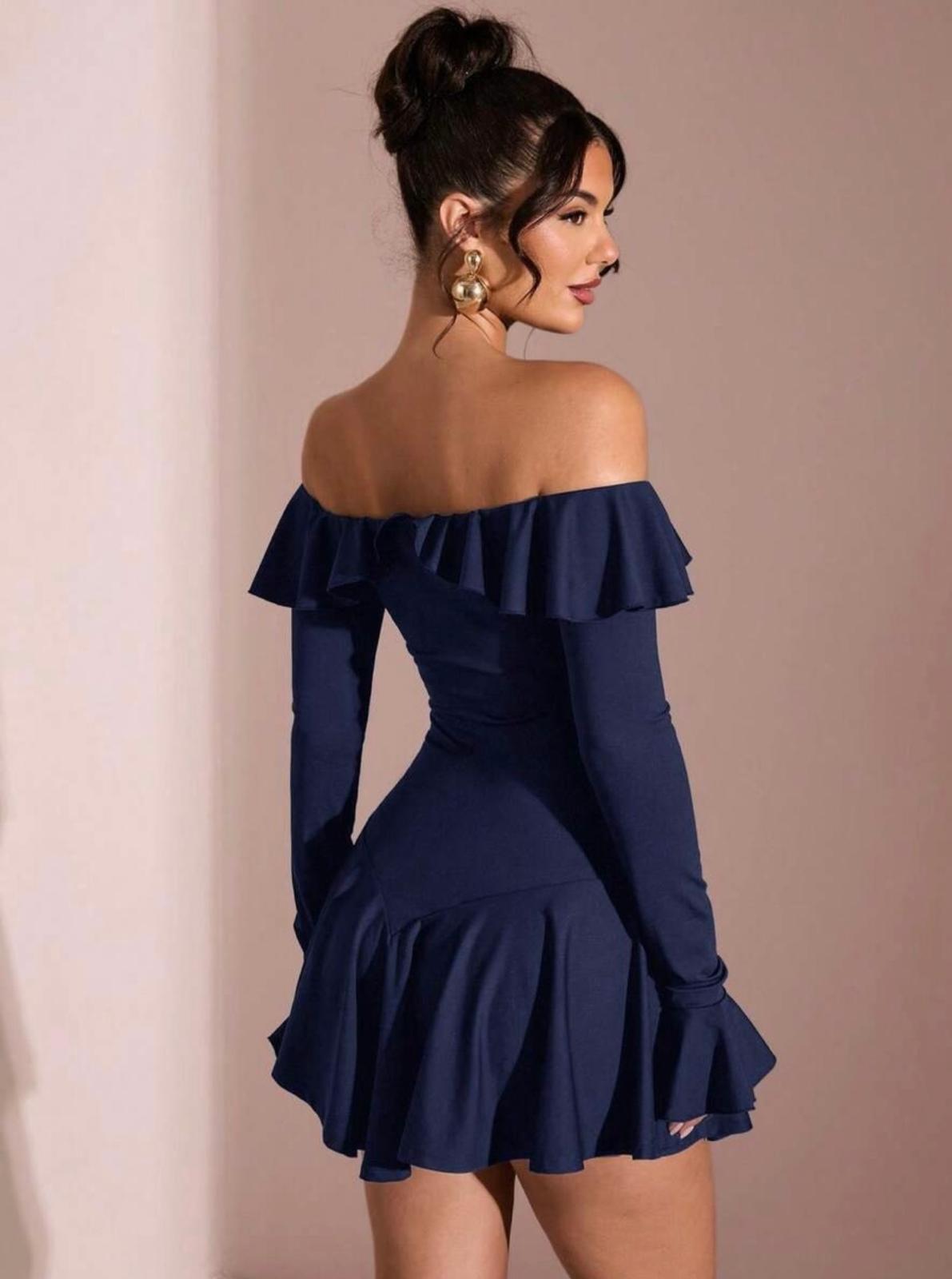 UCVOGUE Ruffles mini dress