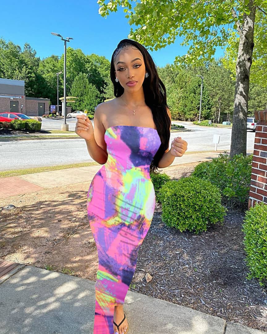 Francia stripes long dress