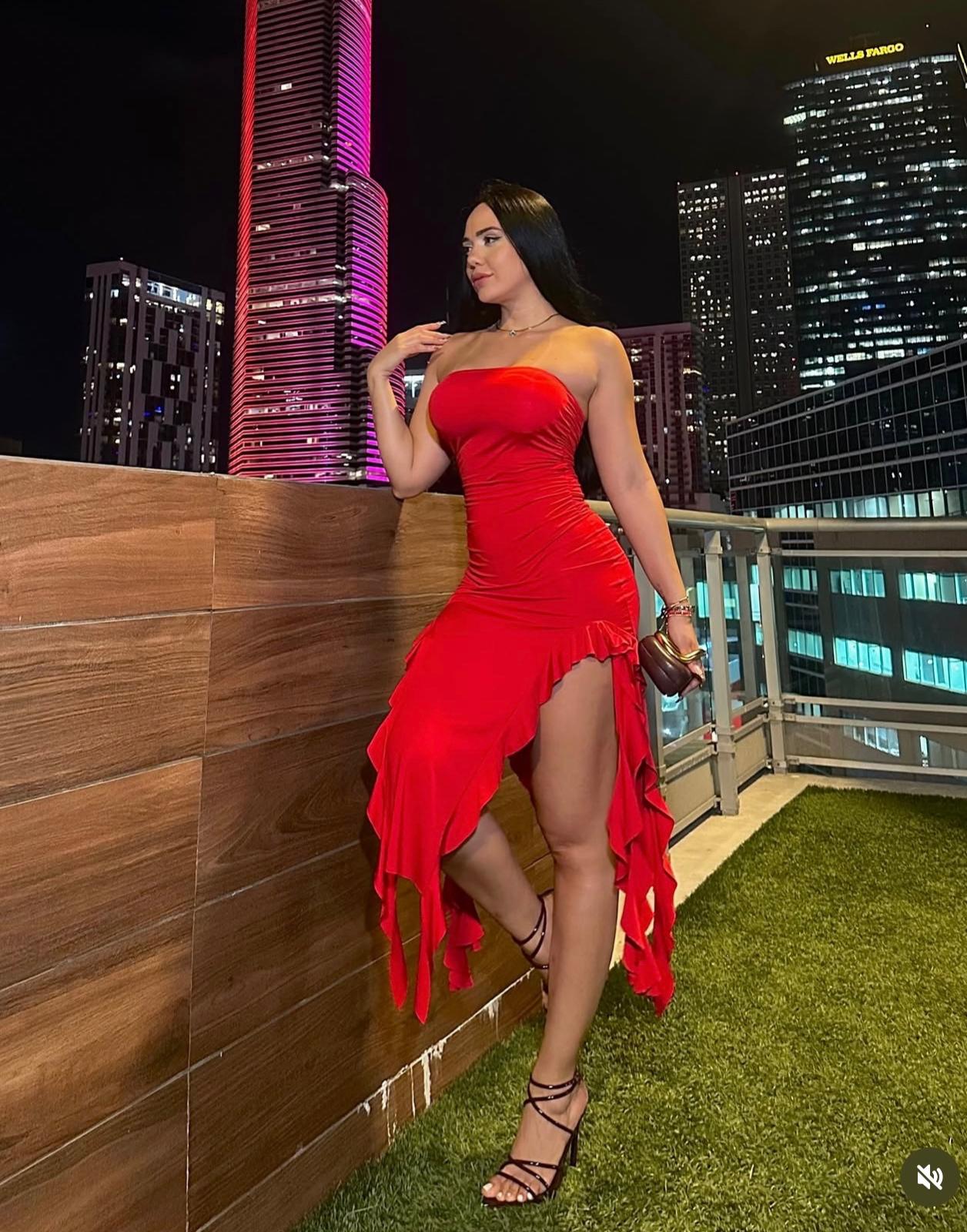 Rufina open back ruffles dress