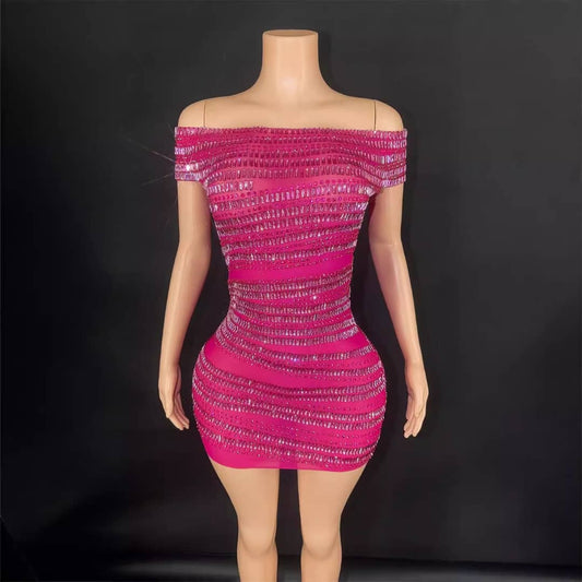 Nataly of the shoulders party dress