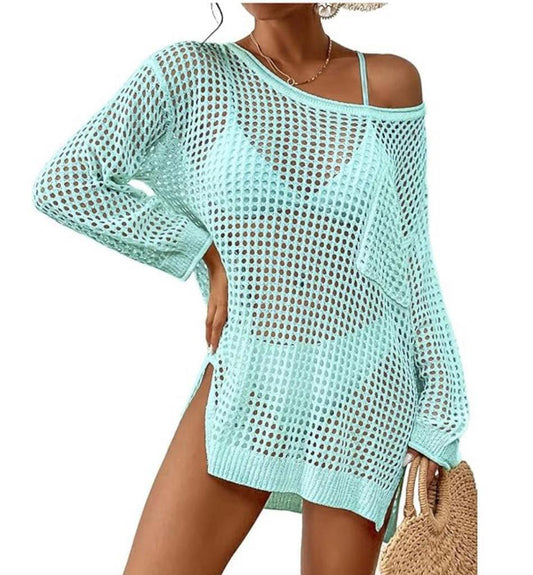 Aloha knitting coverup