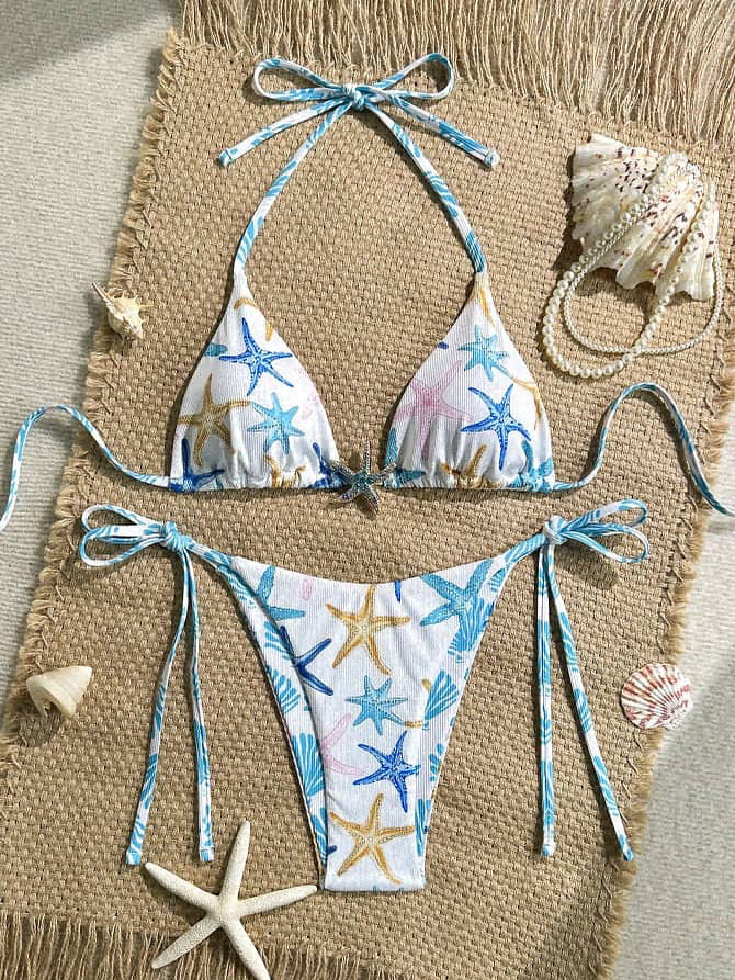 Star sky blue bikini life
