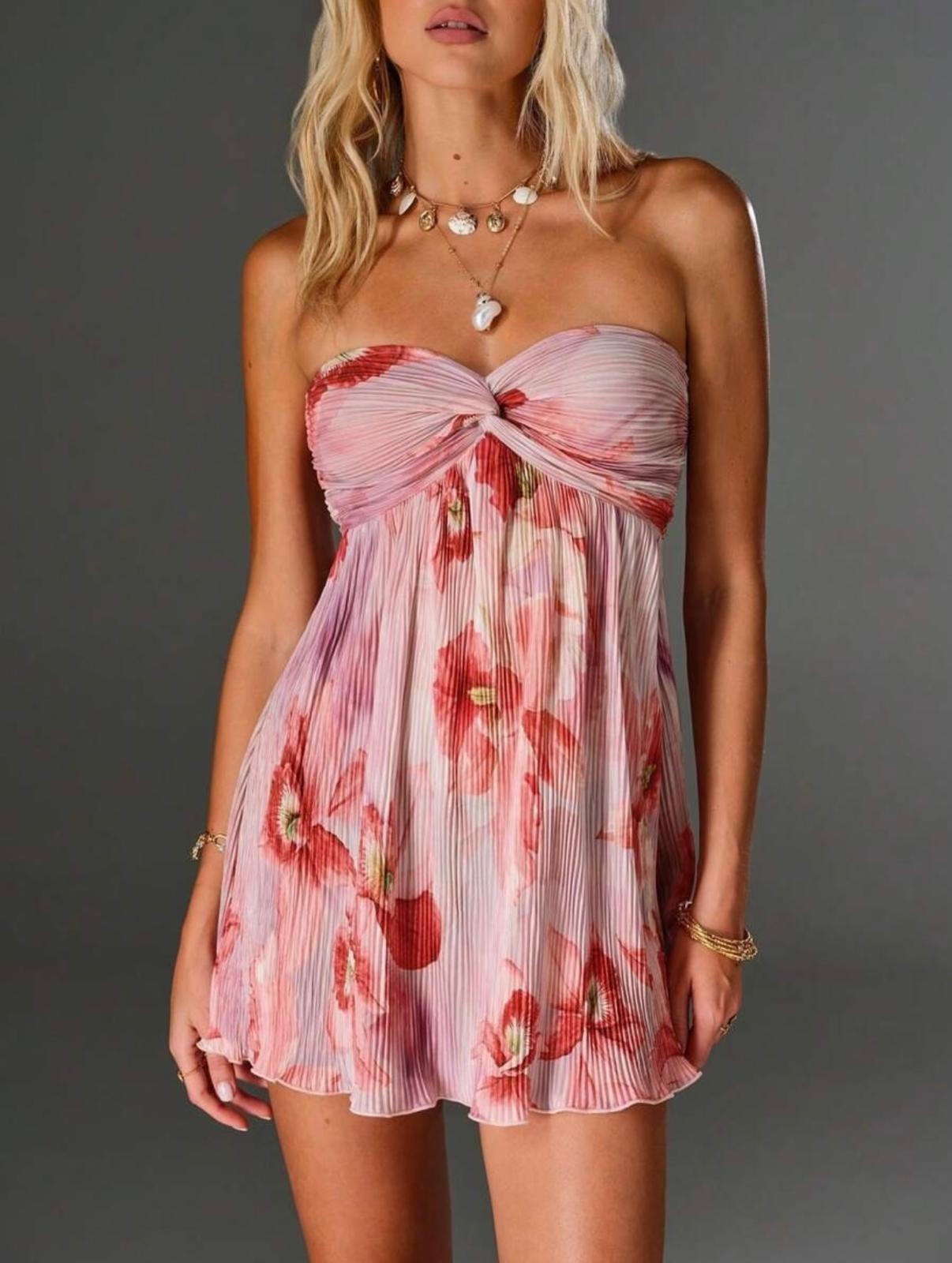 UCVOGUE Atenea rose mini Dress