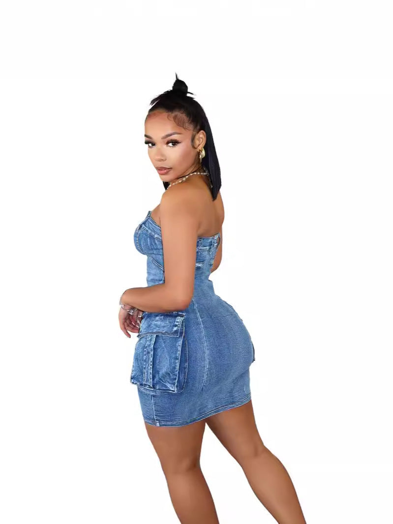 Canela denim dress