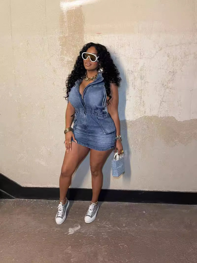 Canela denim dress