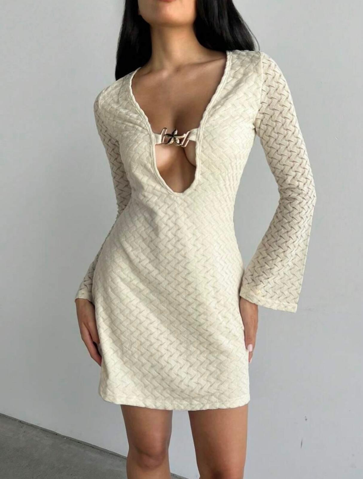UCVOGUE Ai Cut out Mini dress