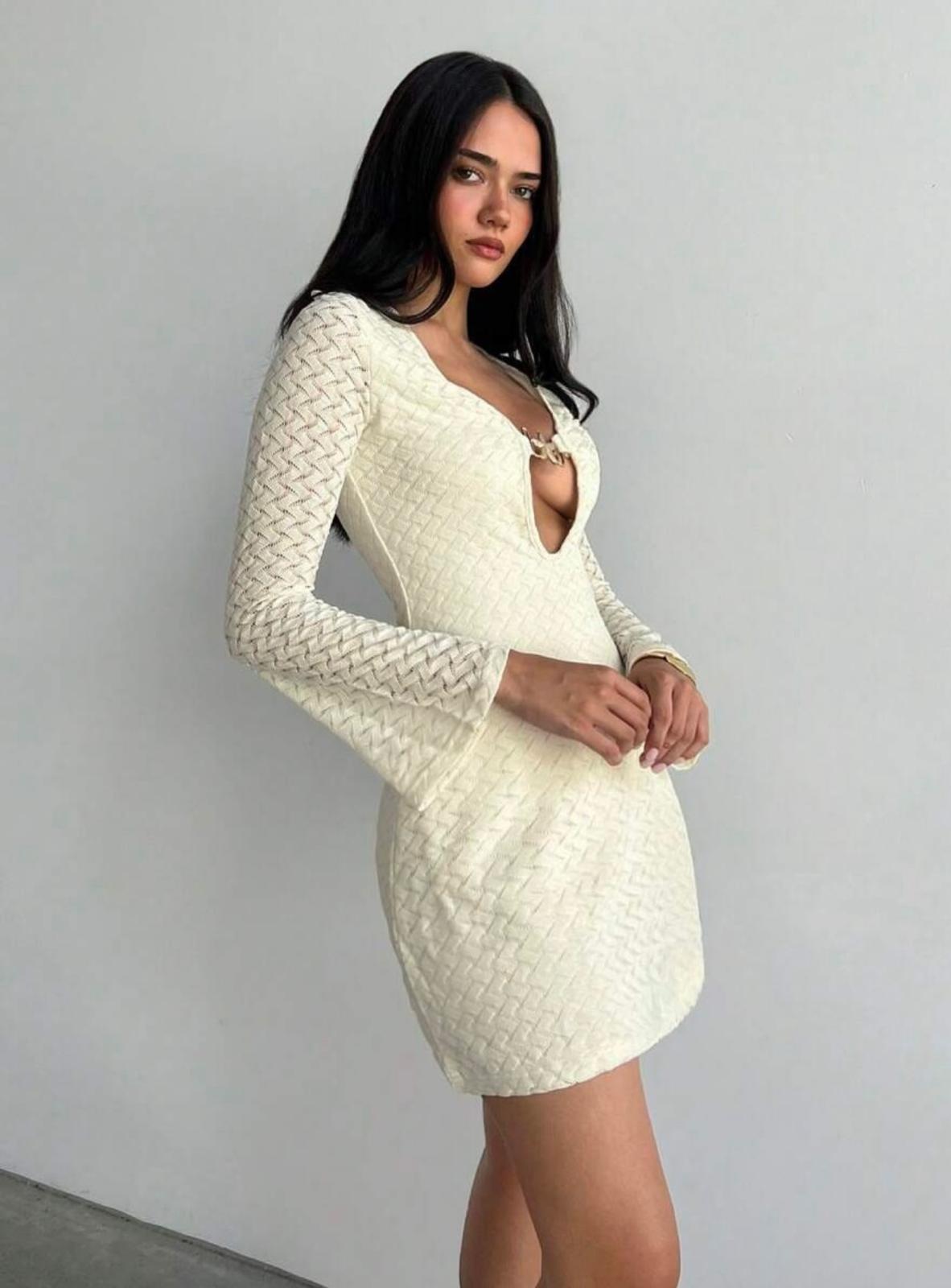 UCVOGUE Ai Cut out Mini dress
