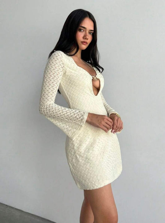 UCVOGUE Ai Cut out Mini dress