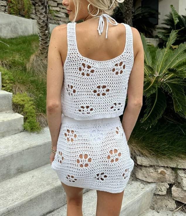 Karina crochet skirt set