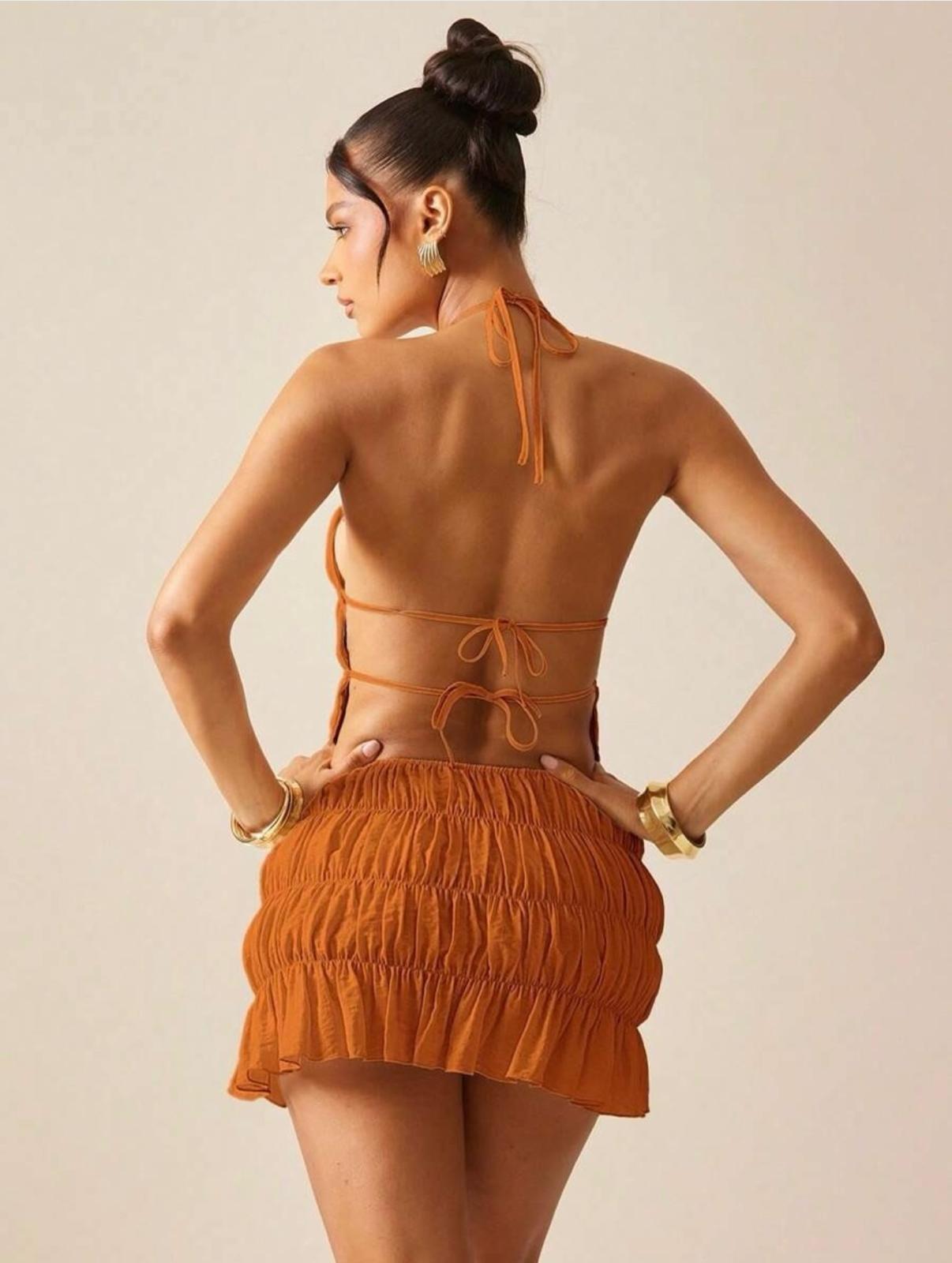 UCVOGUE summer skirt & top set