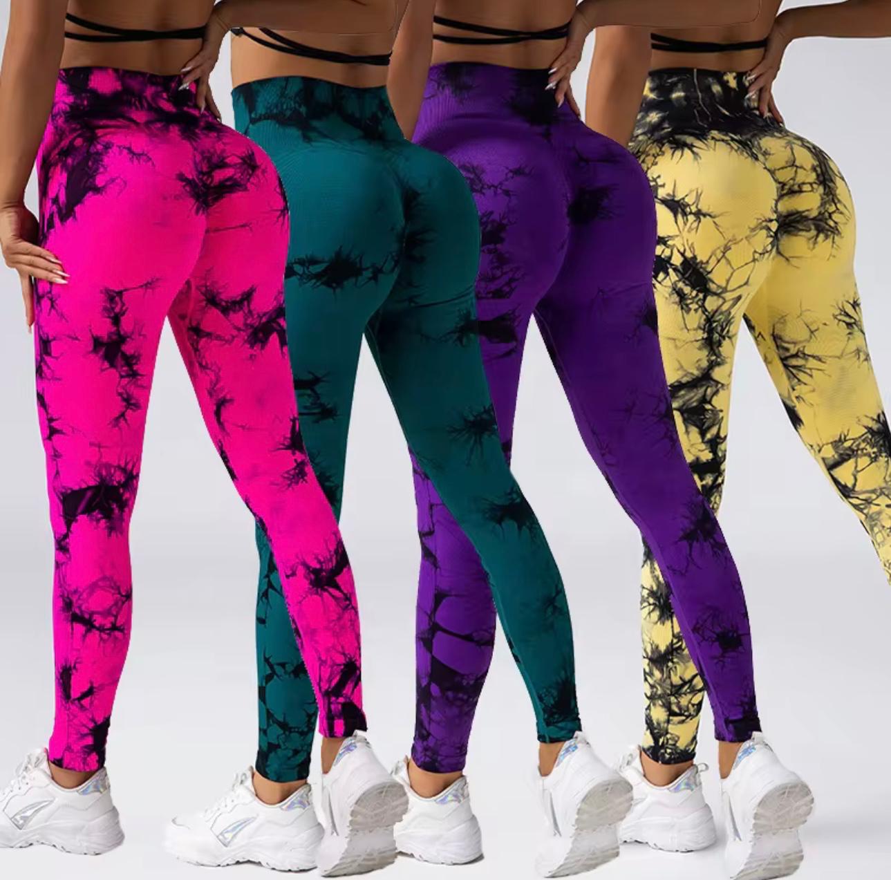 UCVOGUE Tye -die woman’s workout leggings sport fitness