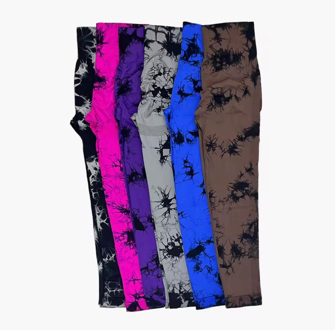 UCVOGUE Tye -die woman’s workout leggings sport fitness