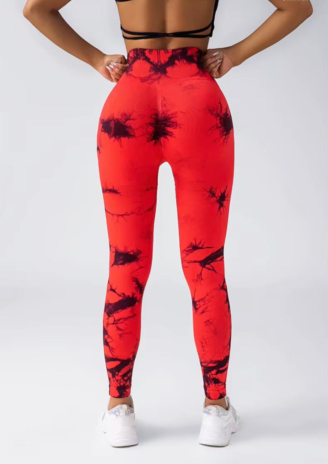 UCVOGUE Tye -die woman’s workout leggings sport fitness