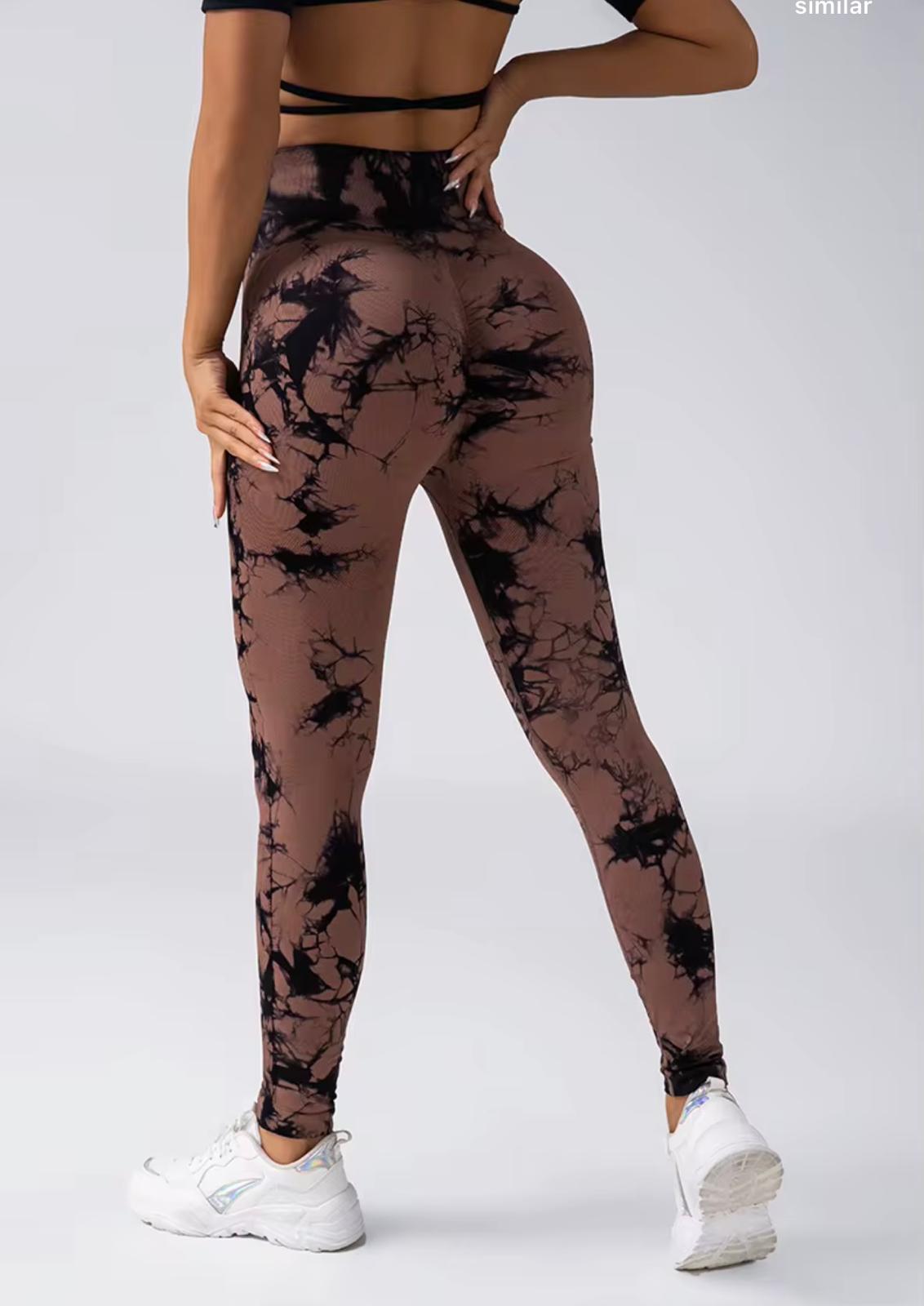 UCVOGUE Tye -die woman’s workout leggings sport fitness