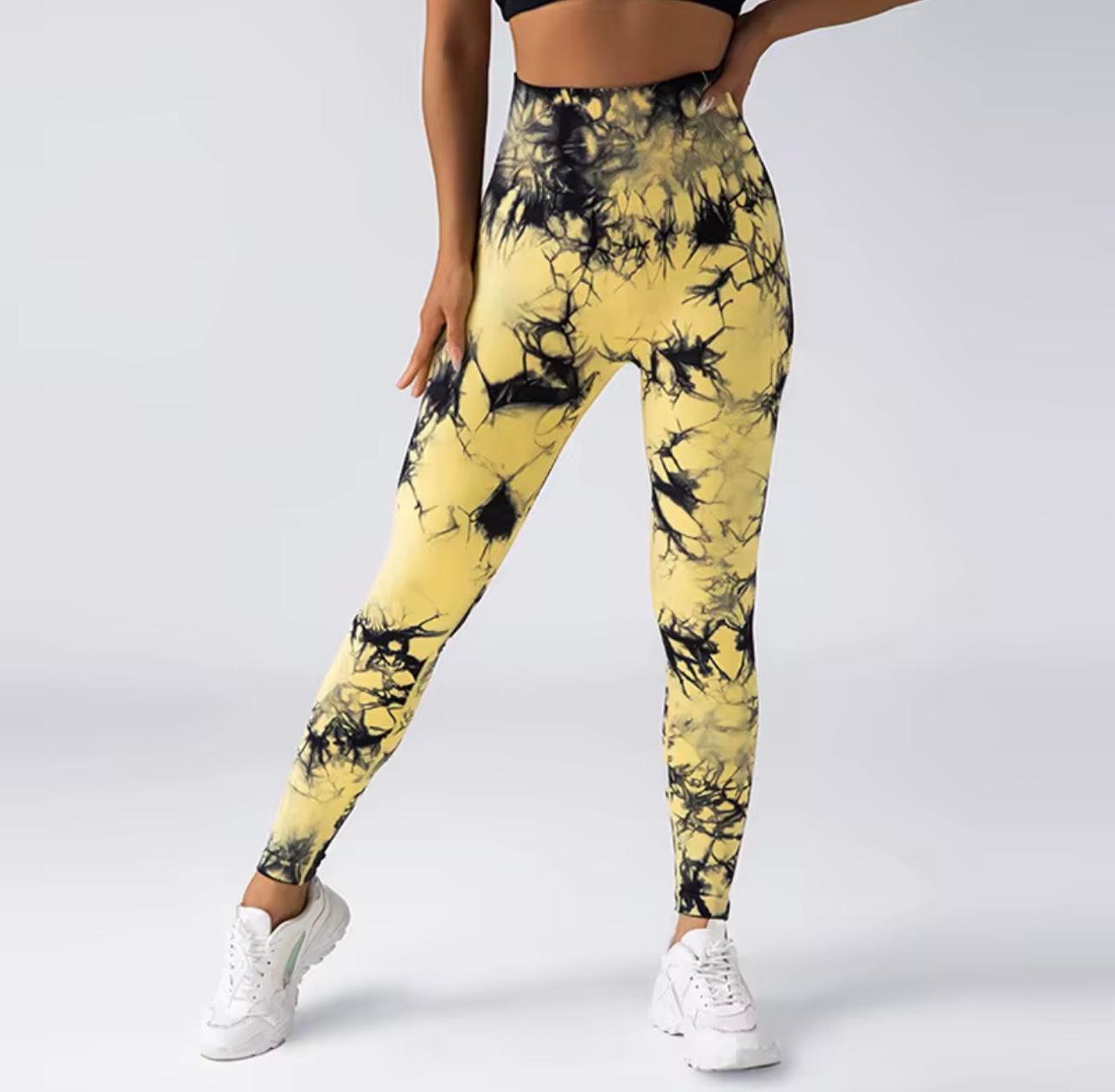 UCVOGUE Tye -die woman’s workout leggings sport fitness