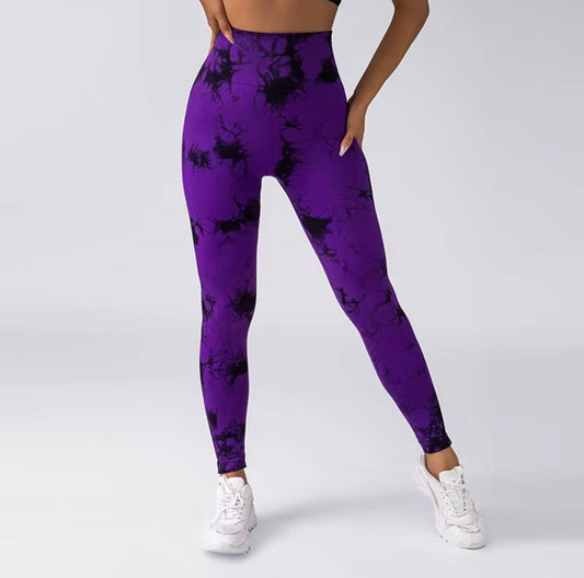 UCVOGUE Tye -die woman’s workout leggings sport fitness