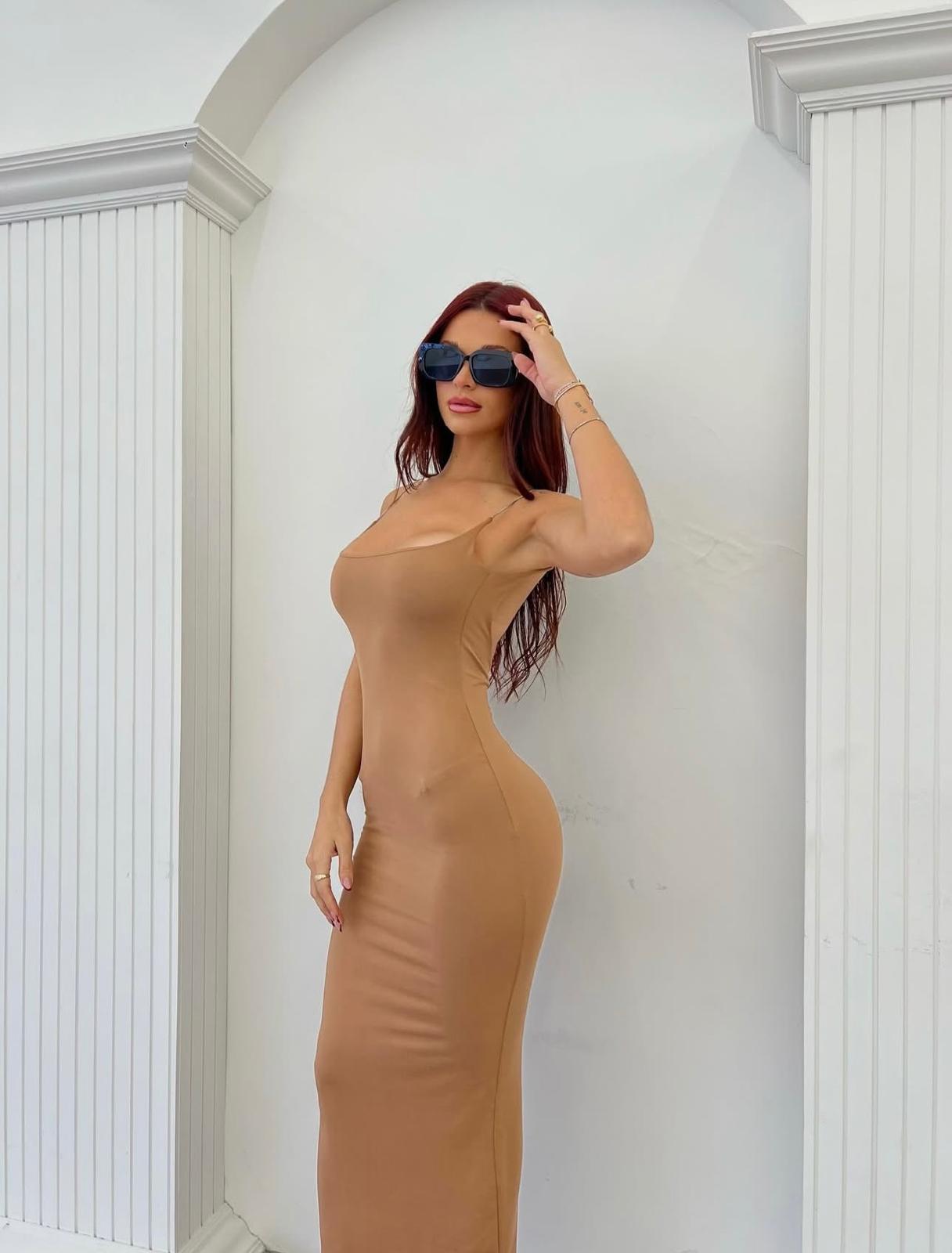 UCVOGUE Spaghetti straps Rayon spandex Maxi dress