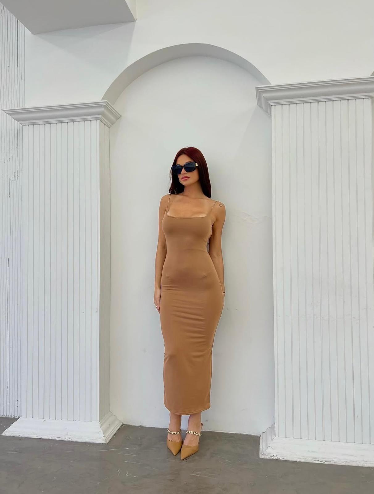 UCVOGUE Spaghetti straps Rayon spandex Maxi dress