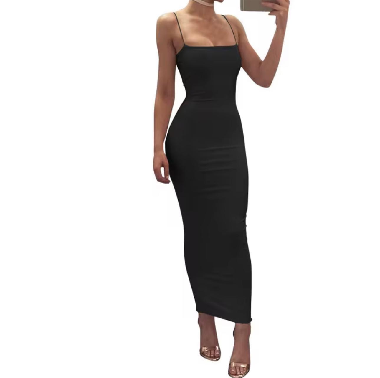 UCVOGUE Spaghetti straps Rayon spandex Maxi dress