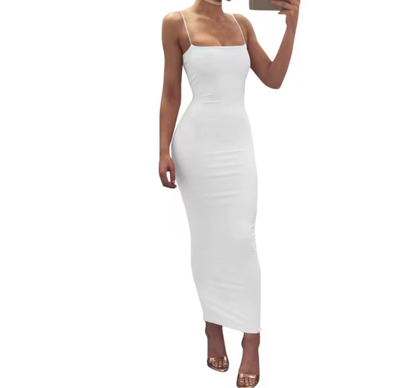 UCVOGUE Spaghetti straps Rayon spandex Maxi dress