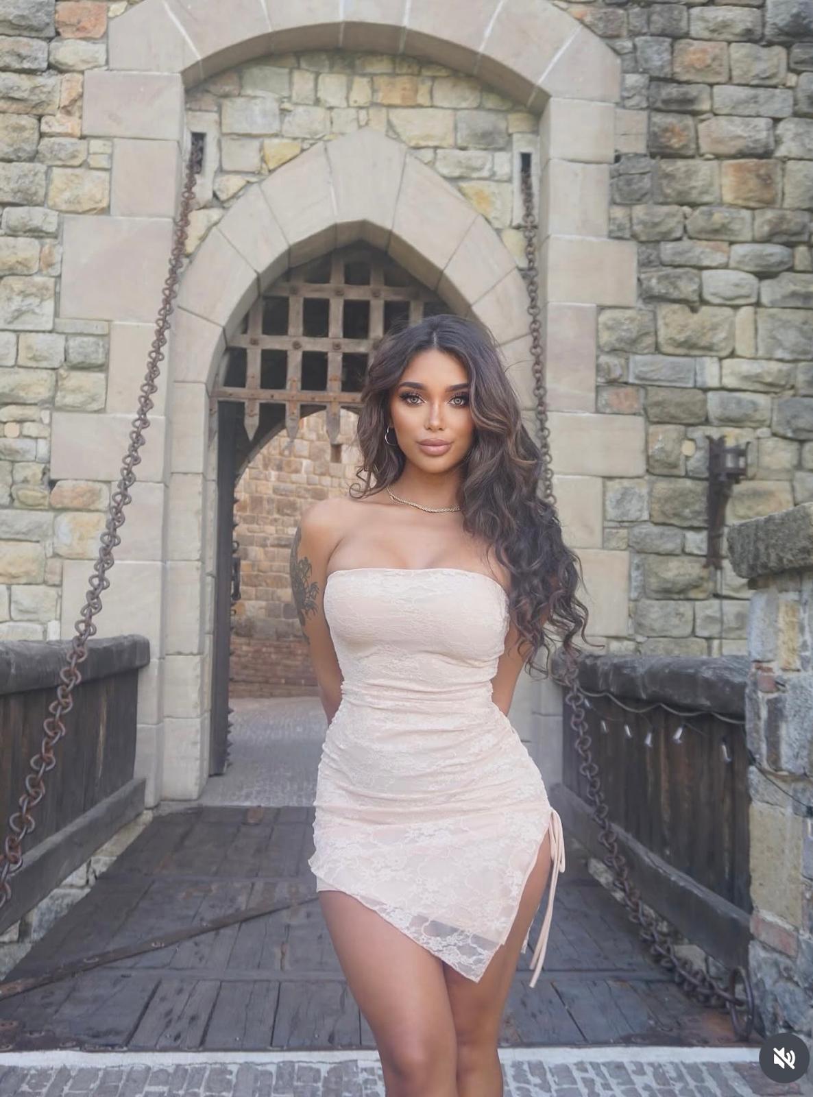 Kailua mesh print sexy mini dress