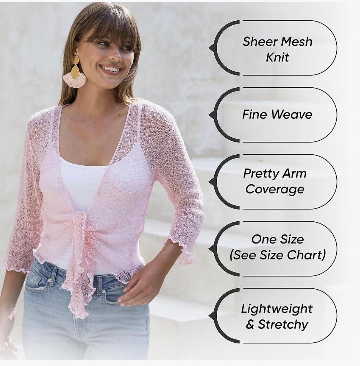 UCVOGUE sheer knit top