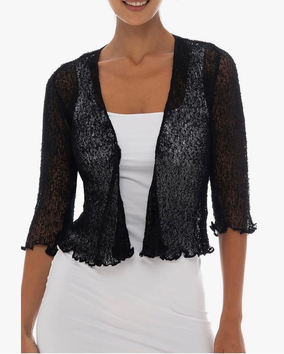 UCVOGUE sheer knit top