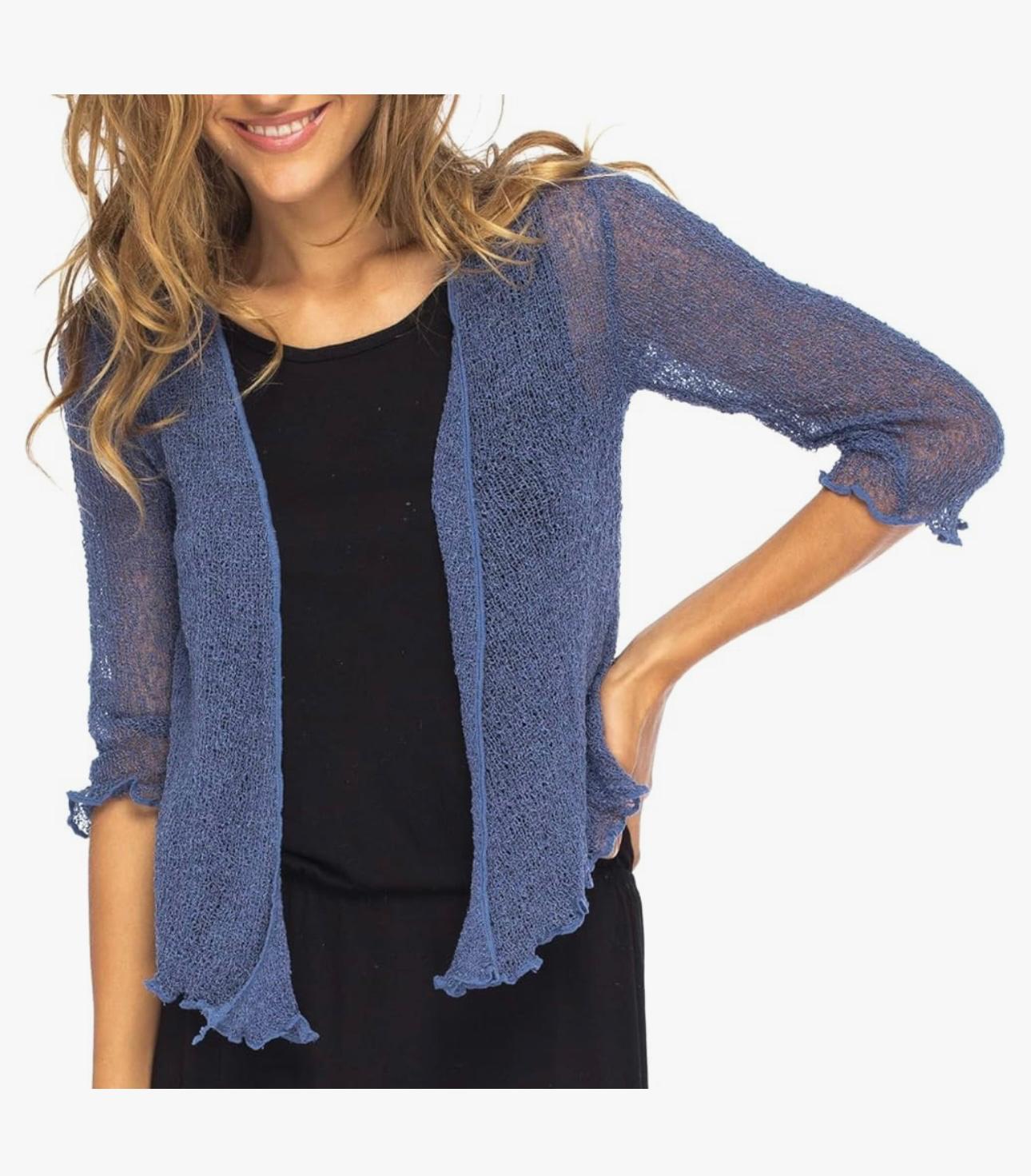 UCVOGUE sheer knit top