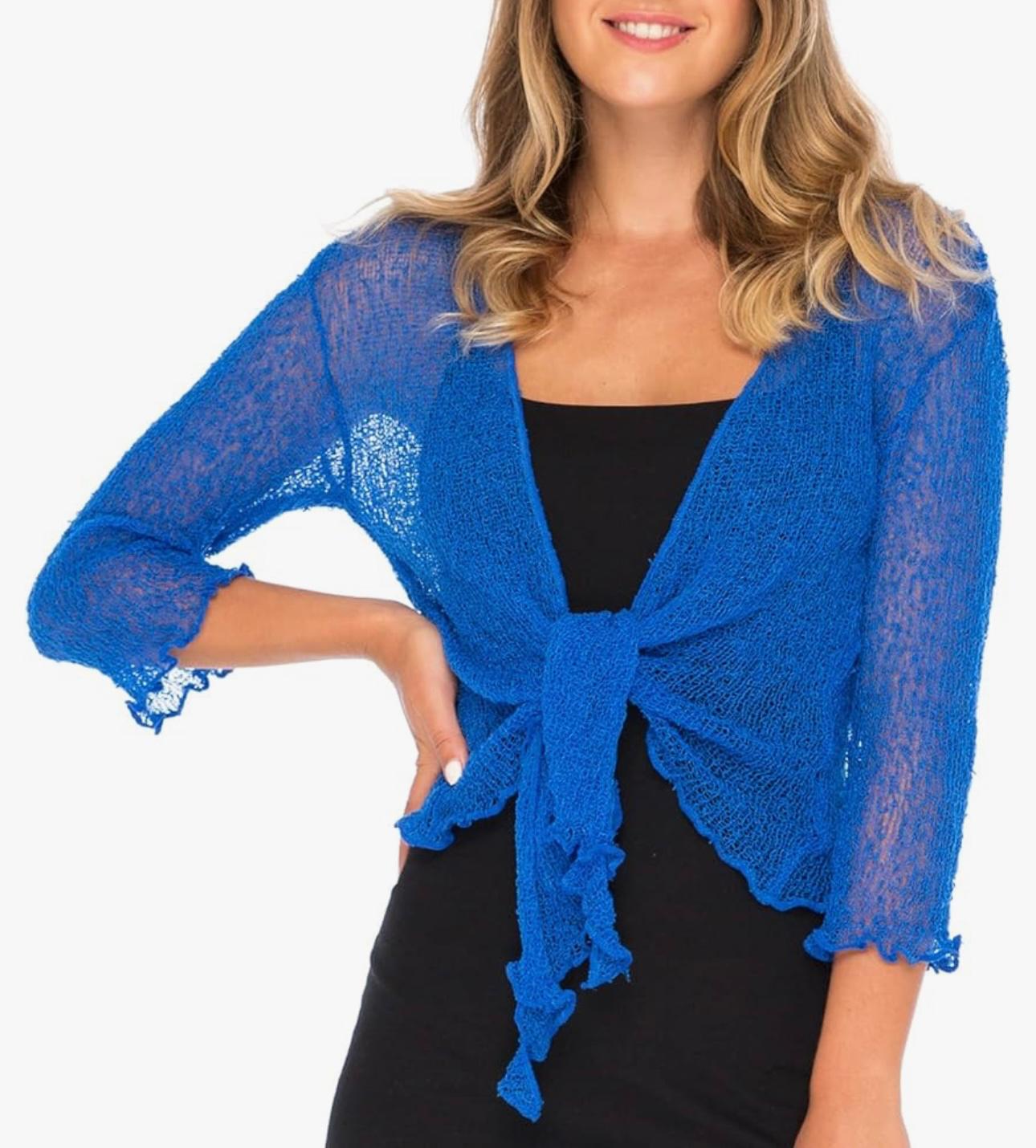 UCVOGUE sheer knit top