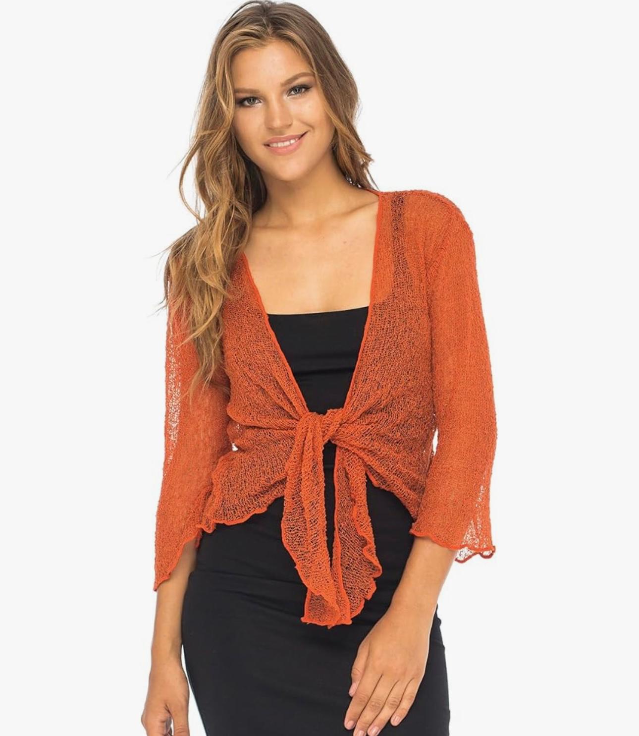 UCVOGUE sheer knit top