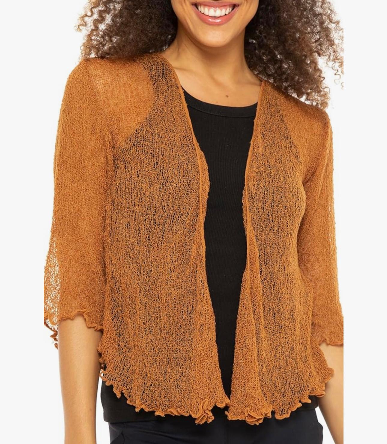 UCVOGUE sheer knit top