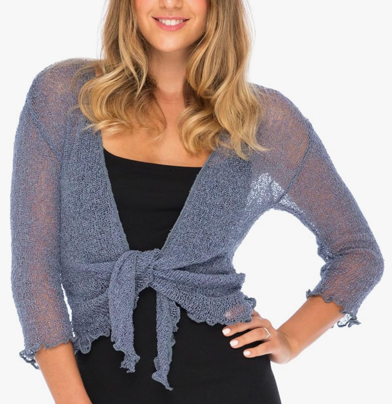 UCVOGUE sheer knit top